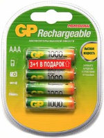 Фото - Акумулятор / батарейка GP Rechargeable 4xAAA 1000 mAh (3+1)