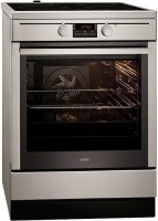 Photos - Cooker AEG 47036IU-MN stainless steel