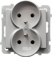 Фото - Розетка Ospel Sonata GP-2RRZ/m/38 сріблястий