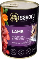 Photos - Cat Food Savory Cat Sterilised Lamb Pate  400 g