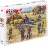 Фото - Збірна модель ICM Bf 109F-2 with German Pilots and Ground Personnel (1:48)