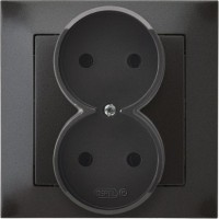 Фото - Розетка Ospel Impresja GP-2Y/50 графіт