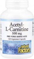 Фото - Спалювач жиру Natural Factors Acetyl-L-Carnitine 500 mg 60 шт