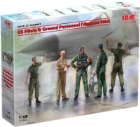 Фото - Збірна модель ICM US Pilots and Ground Personnel (Vietnam War) (1:48)