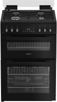 Photos - Cooker Hotpoint-Ariston HDG6GDCB black