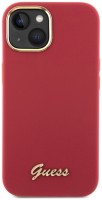 Фото - Чохол GUESS Silicone Script Metal Logo & Frame for iPhone 15