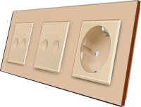 Фото - Розетка Livolo VL-C7FC2/FC2/FCTC16A-6AP золотистий