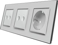 Фото - Розетка Livolo VL-C7FC2/FC2/FCTC16A-6IP серый