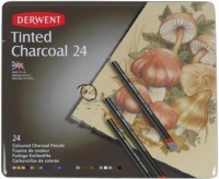 Фото - Карандаши Derwent Tinted Charcoal Set of 24 